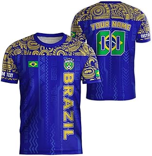 Retro Soccer Jerseys for Men, Customized Jersey Brazil, Custom Brazilian Soccer Jersey, Brazil Jersey Men