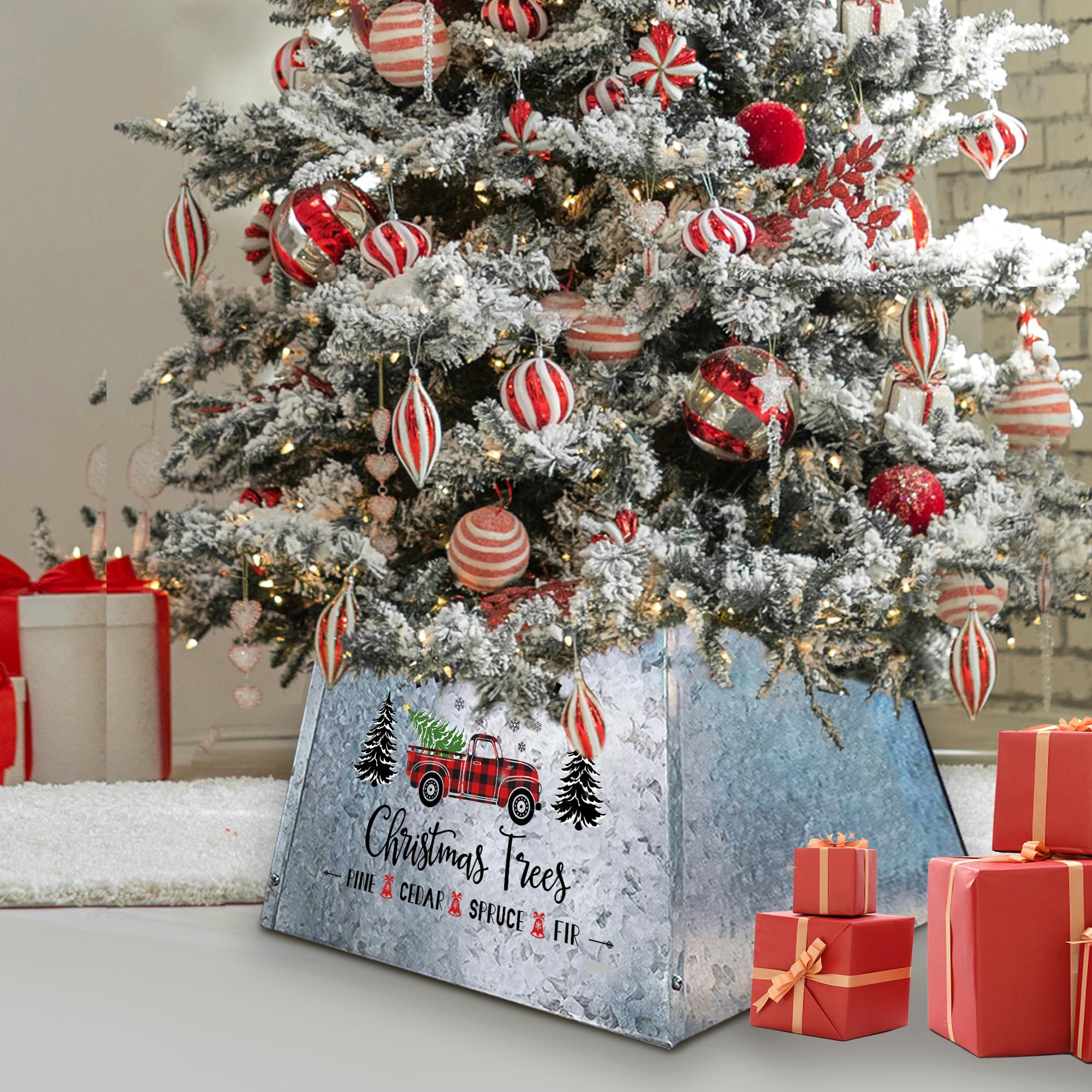 Baumhalsband – Wiederverwendbarer Weißer Weihnachtsbaumkragen