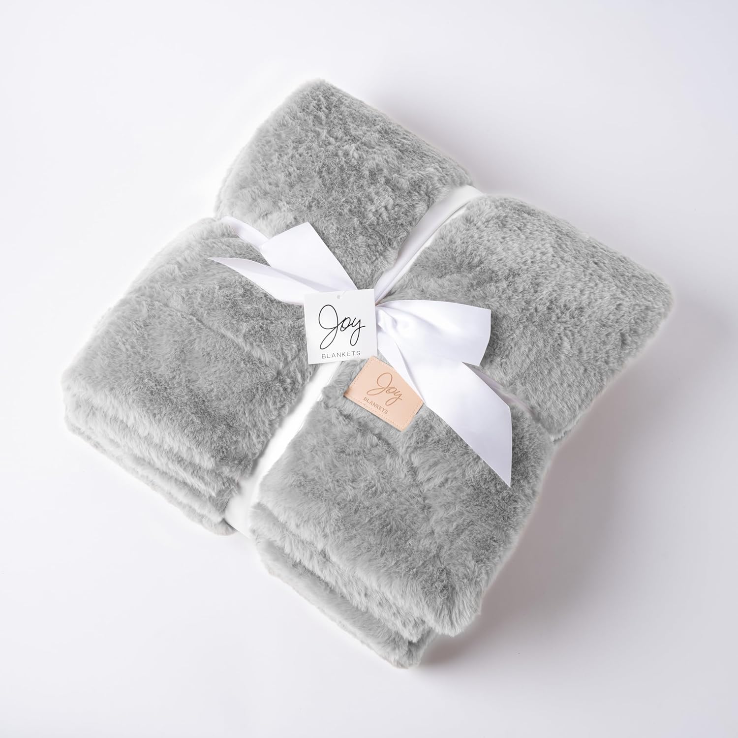 Joy Blankets Faux Fur Throw Blanket – Ultra Soft, Cozy & Warm Luxury Blanket – Machine Washable, Eco-Friendly Home Decor Gift Large 60"x80" (Pacific Fog Grey) - Image 6