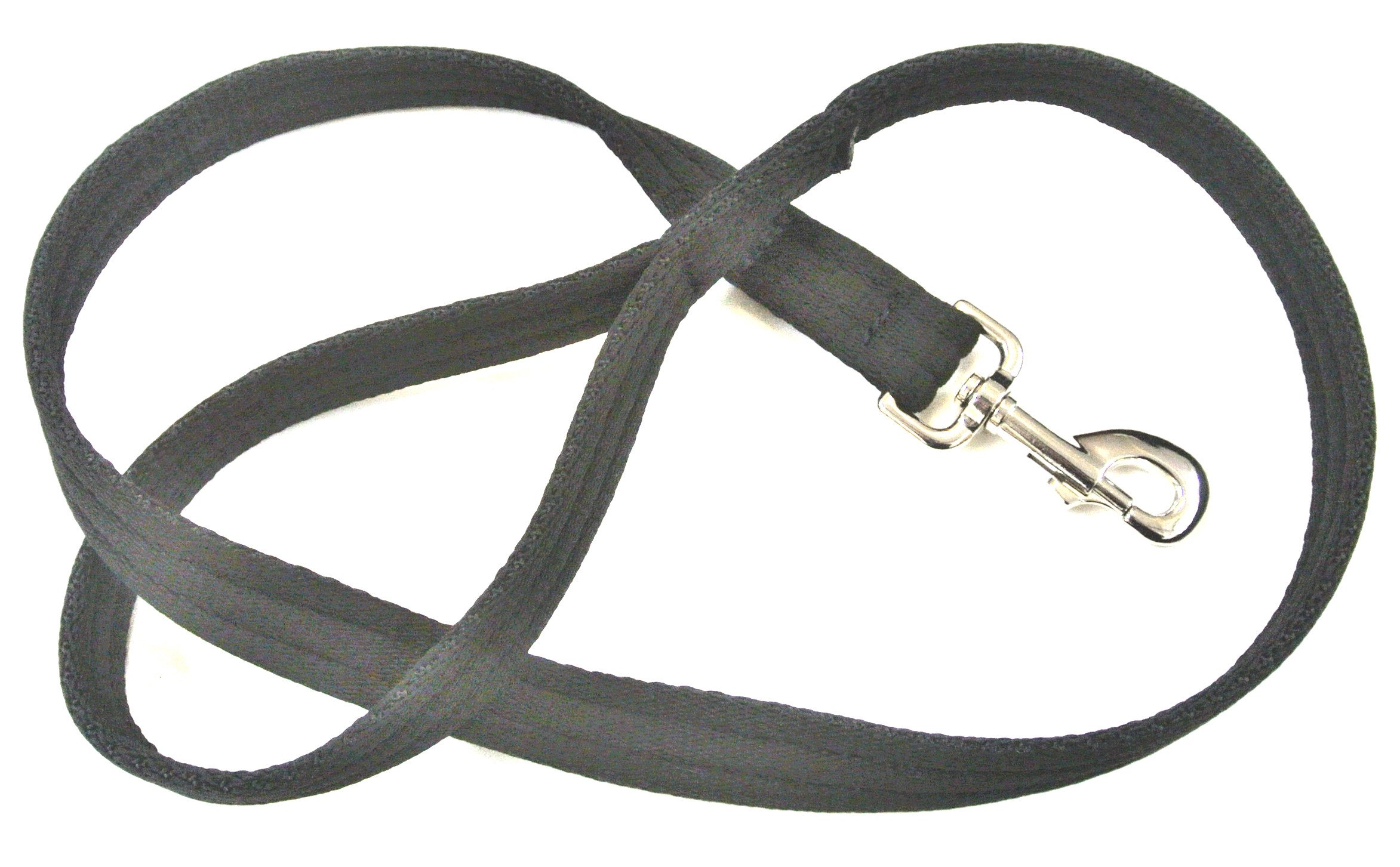 45",76" Dog Lead In Black 25mm Polyester Air Webbing,Soft,Strong And Durable (76" (193 cm) in length)