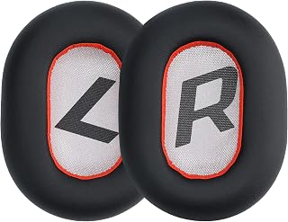 kwmobile Ear Pads Compatible with Plantronics BackBeat PRO 2 Earpads - 2x Replacement for Headphones - Black/Red/White