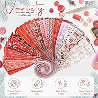 Vista 2 de Telas Jelly Roll para Acolchado en Liquidación 40 Tiras de 2.5" x 44" Paquetes de Tiras de Algodón – Tela Perfecta para Acolchado para Coser