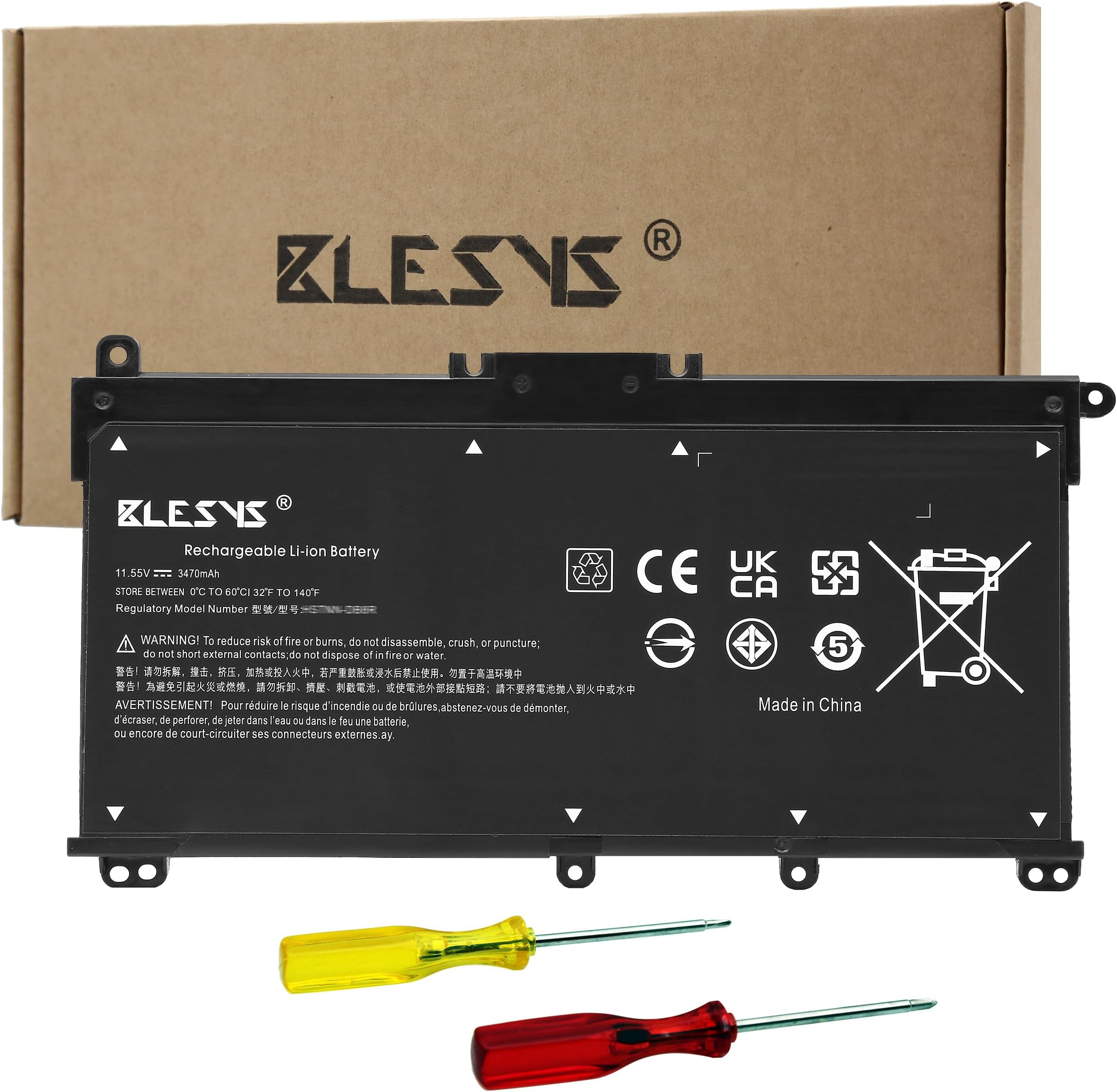Batterie BLESYS Pour HP Pavilion 14-ce / 14-dk / 14-ck - 11.5V 3470mAh - Remplacement D'origine Compatible