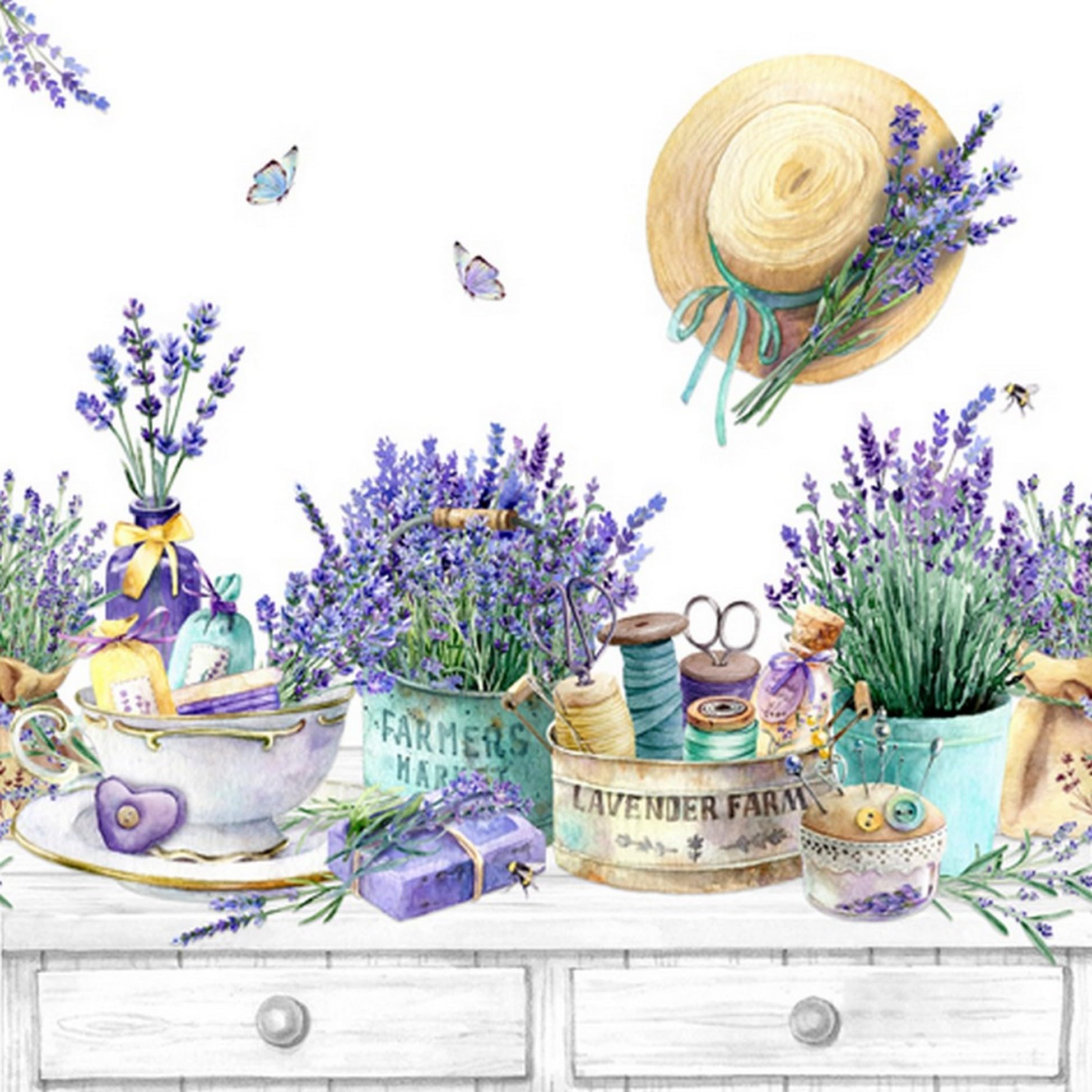 Lot de 2 bouquets de fleurs décoratives Oiselette