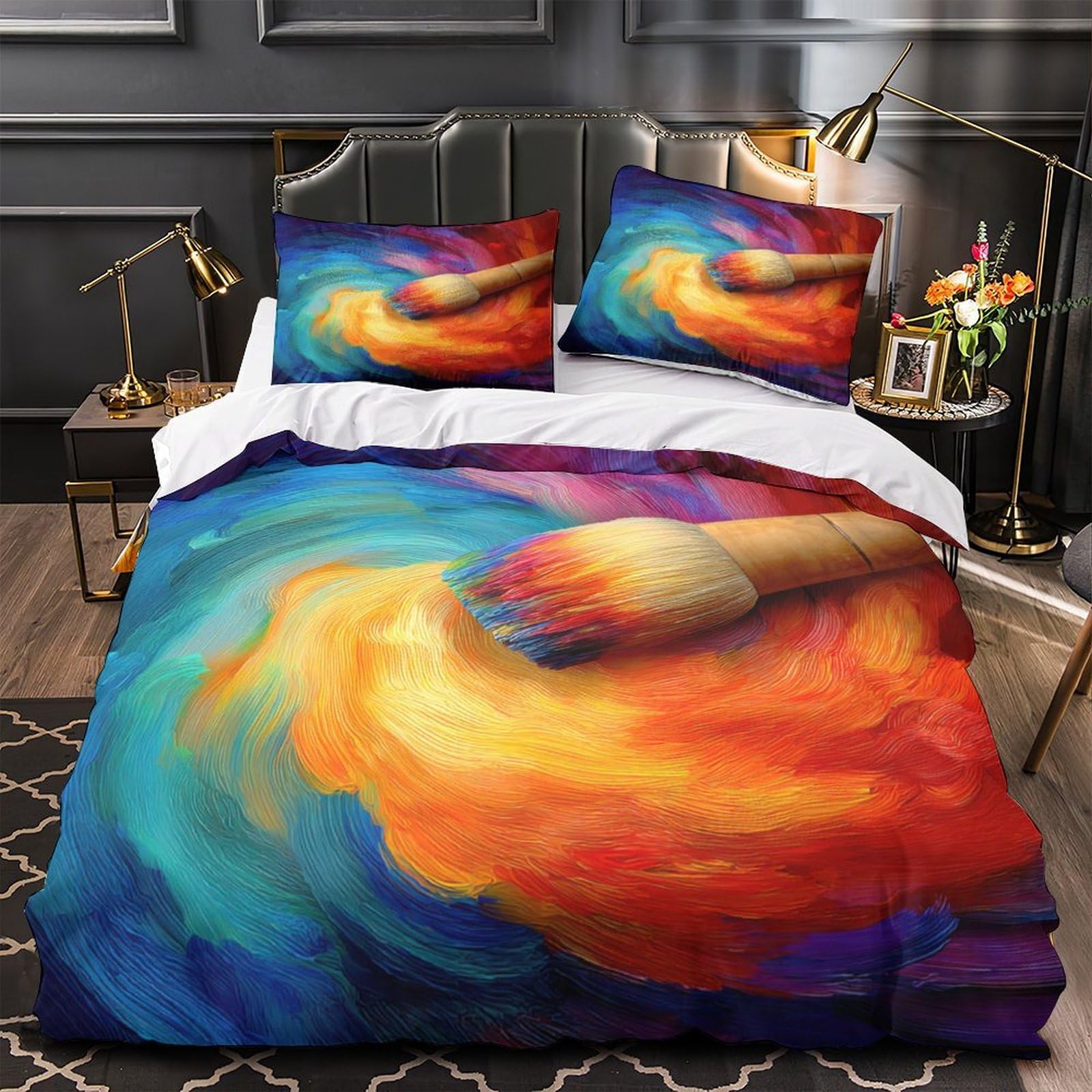 Housse de couette hypoallergénique pour lit couple 260x220