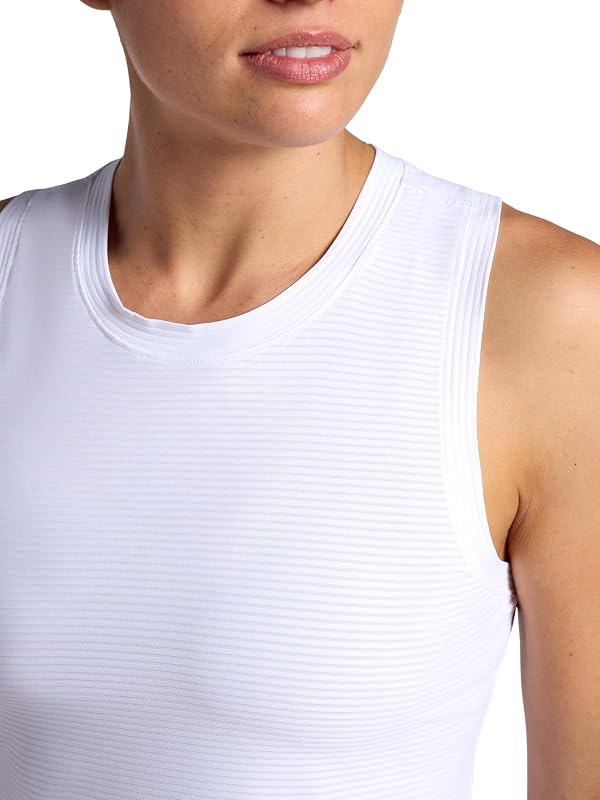 HEAD Women’s Shadow Stripe Tank Top, Slim Fit, Stretch Lightweight Material, Stark White, Small by HEAD - Used condition - Image 4