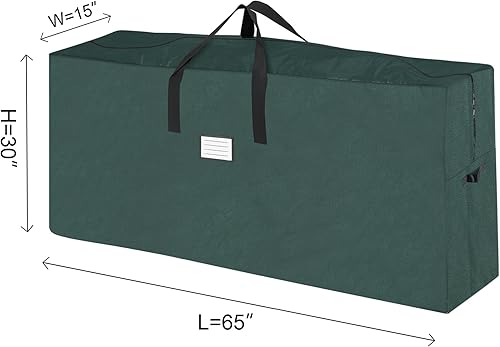 Miniatura 2 de Tiny Tim Totes - Juego de bolsas de almacenamiento para árbol de Navidad y corona, organizadores de lona, tienda de árbol artificial de 10 pies y