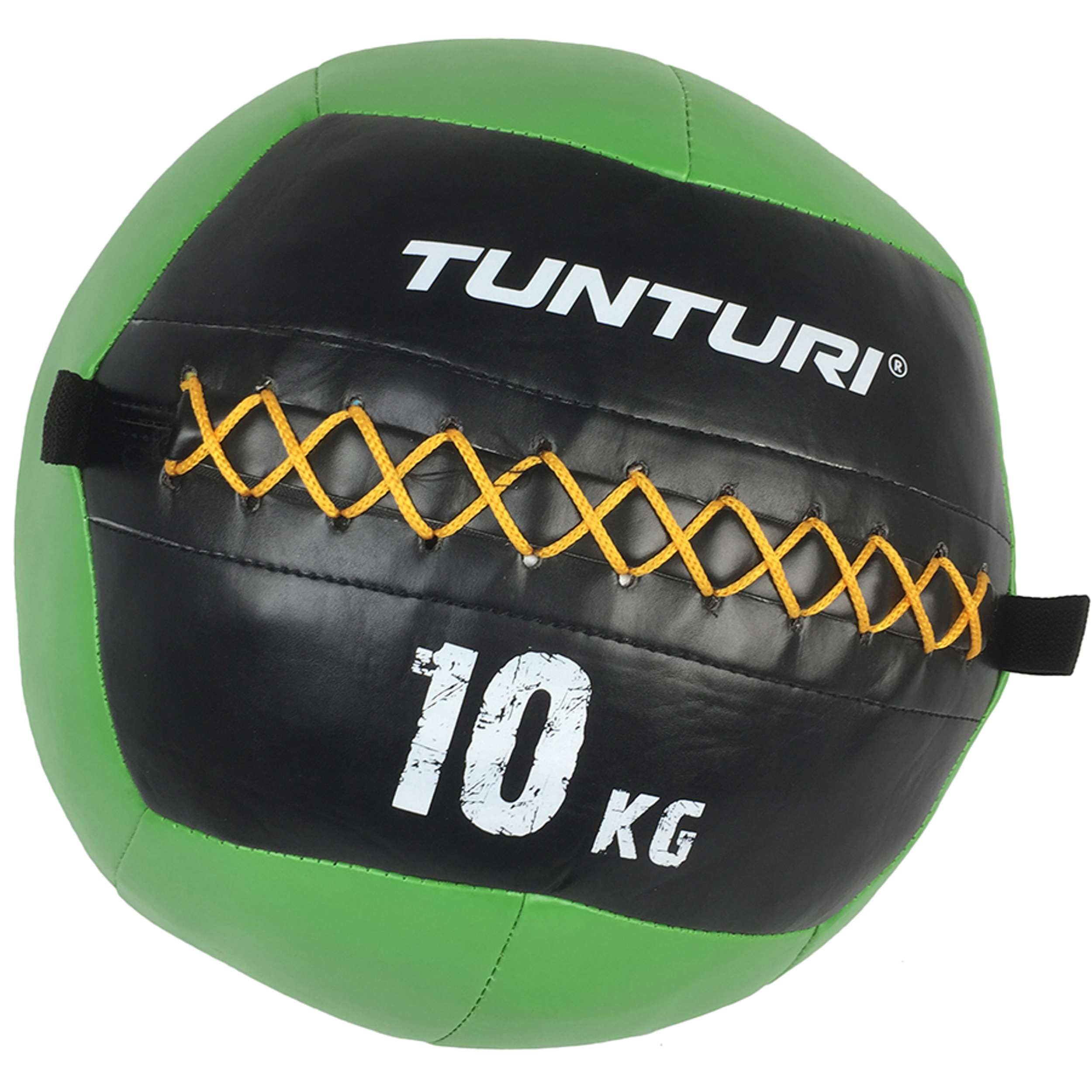 Tunturi Balle Murale Wall Ball Functional Training 10kg Vert