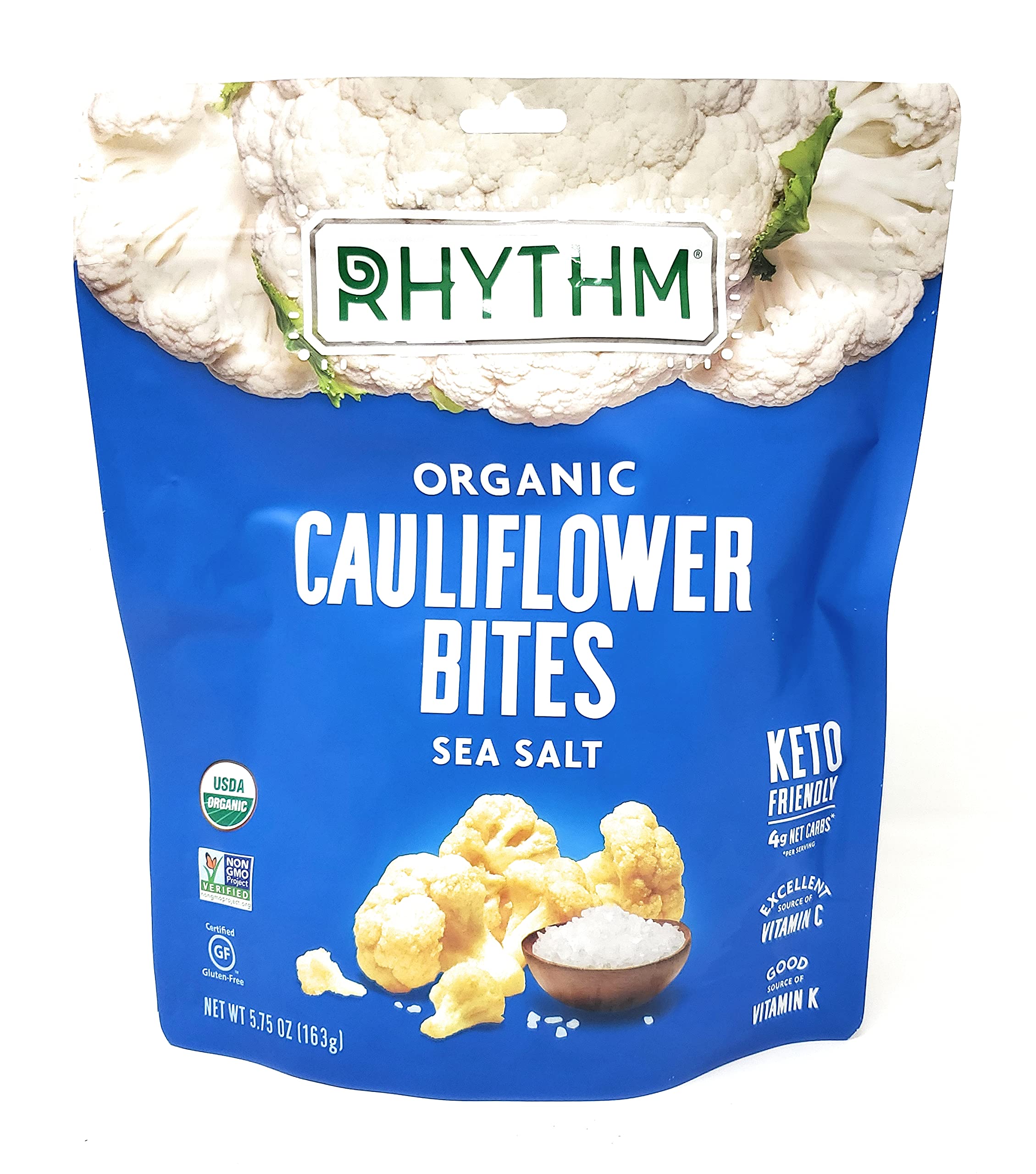 Rhythm Organic Cauliflower Bites Sea Salt 5.75 oz. Sandyswim
