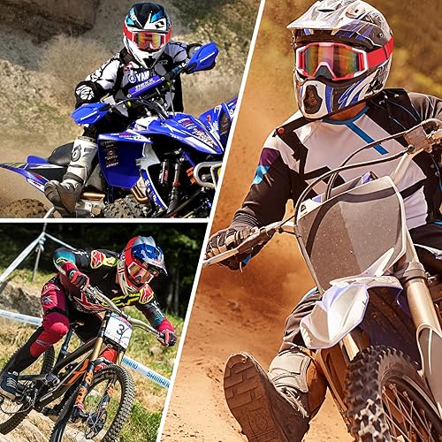 Miniatura 6 de Gafas de motocross para motocicleta, todoterreno, motocross, ATV, protección UV, a prueba de polvo, casco de carreras UTV, gafas MX para hombres,