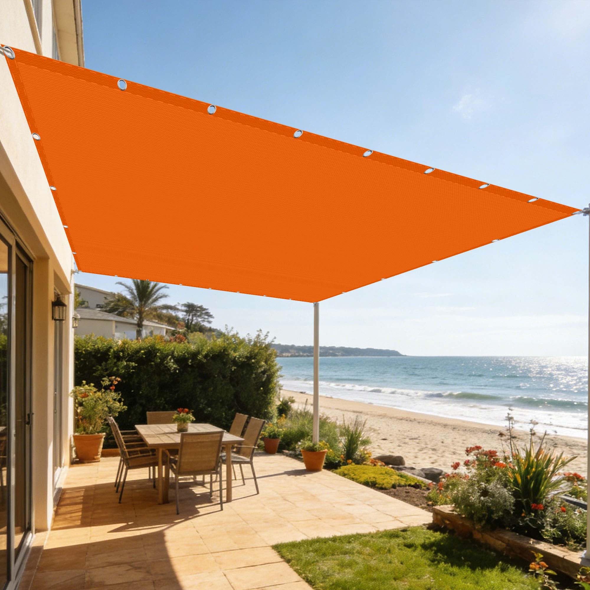 Voiles d'ombrage imperméable contre la chaleur du balcon et la pluie fine d'été