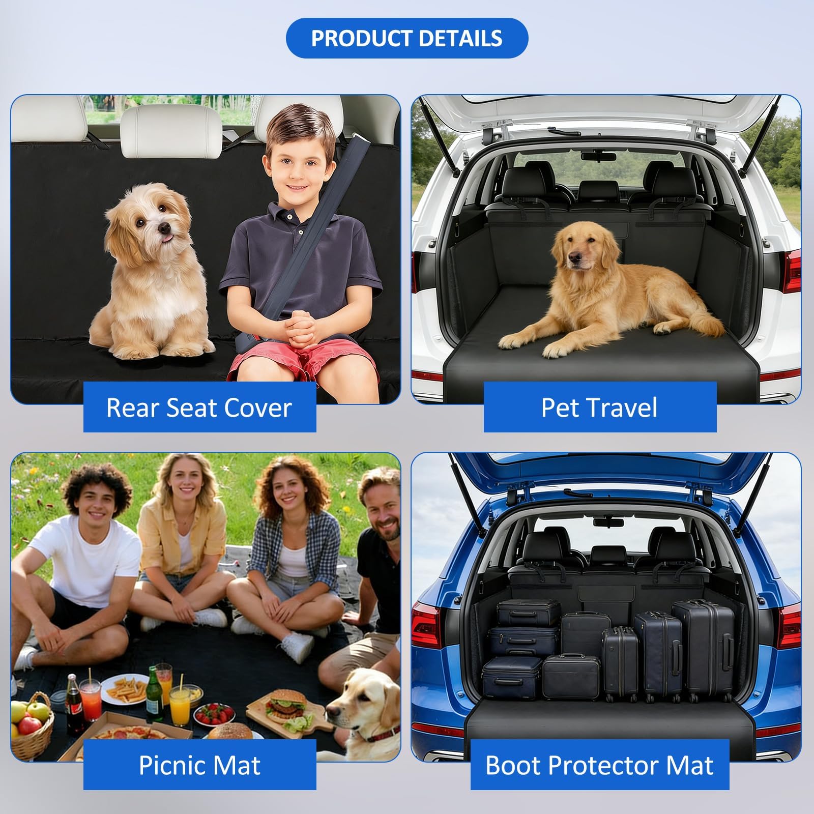 Hundedecke Kofferraum für VW Touareg II TYP 7P 2010-2018