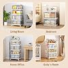 Storage Boxes with Lid - Plastic Storage Bins with 1 Lid,28L*4Tier Clear Stackable Storage Boxes with Wheels,Large Bins Organizer for Bedroom Living Room Bathroom, Clear