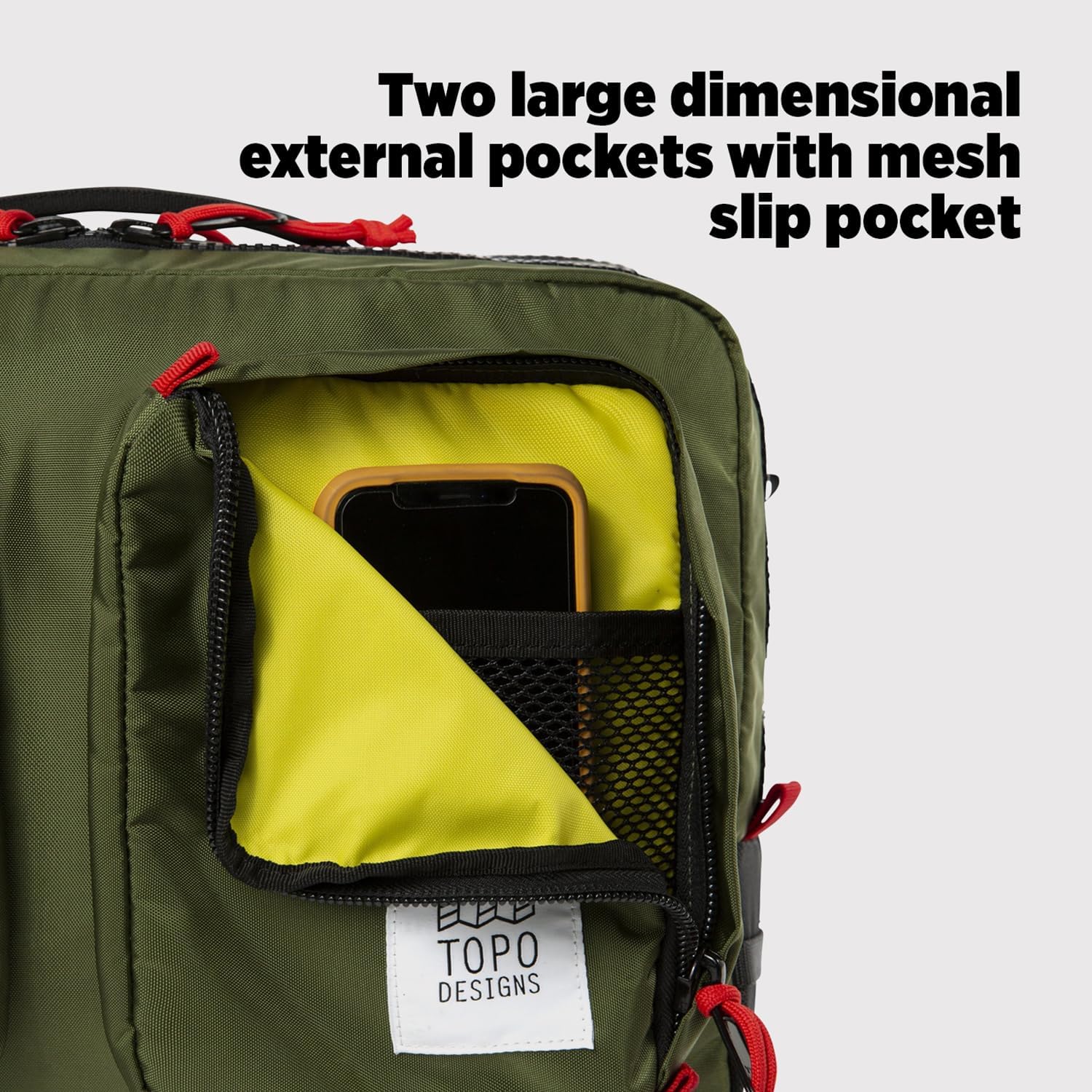 Topo Designs Global Briefcase - Bold Daily Carry Bag, Commute + Travel Pack, Personal Item Compliant, Laptop Sleeve, Removable Adjustable Shoulder Strap, Stowable Backpack Straps (Eco-Friendly/Navy)