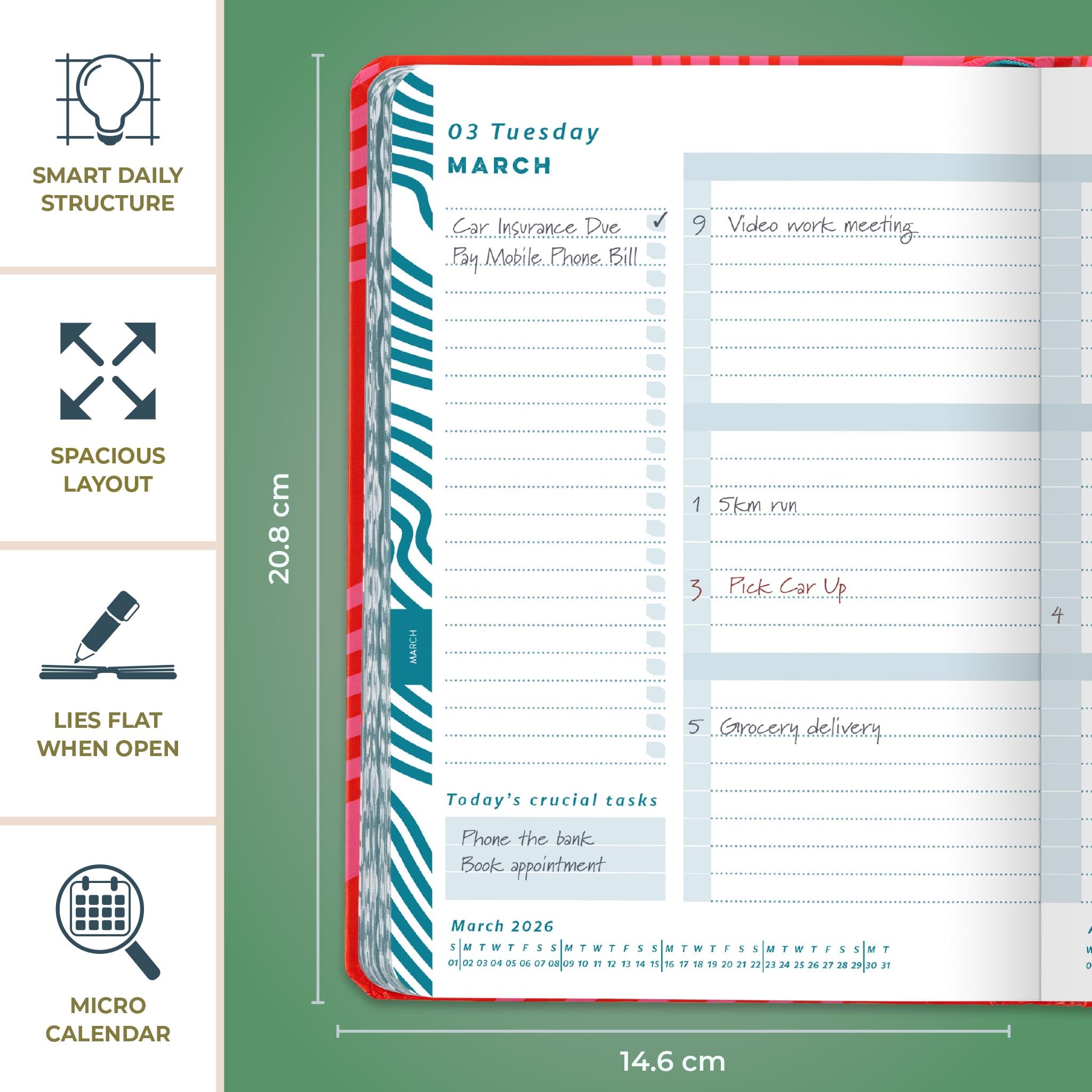 Boxclever Academic Diary 2025-2026 Page A Day A5. Daily Planner 2025 ...