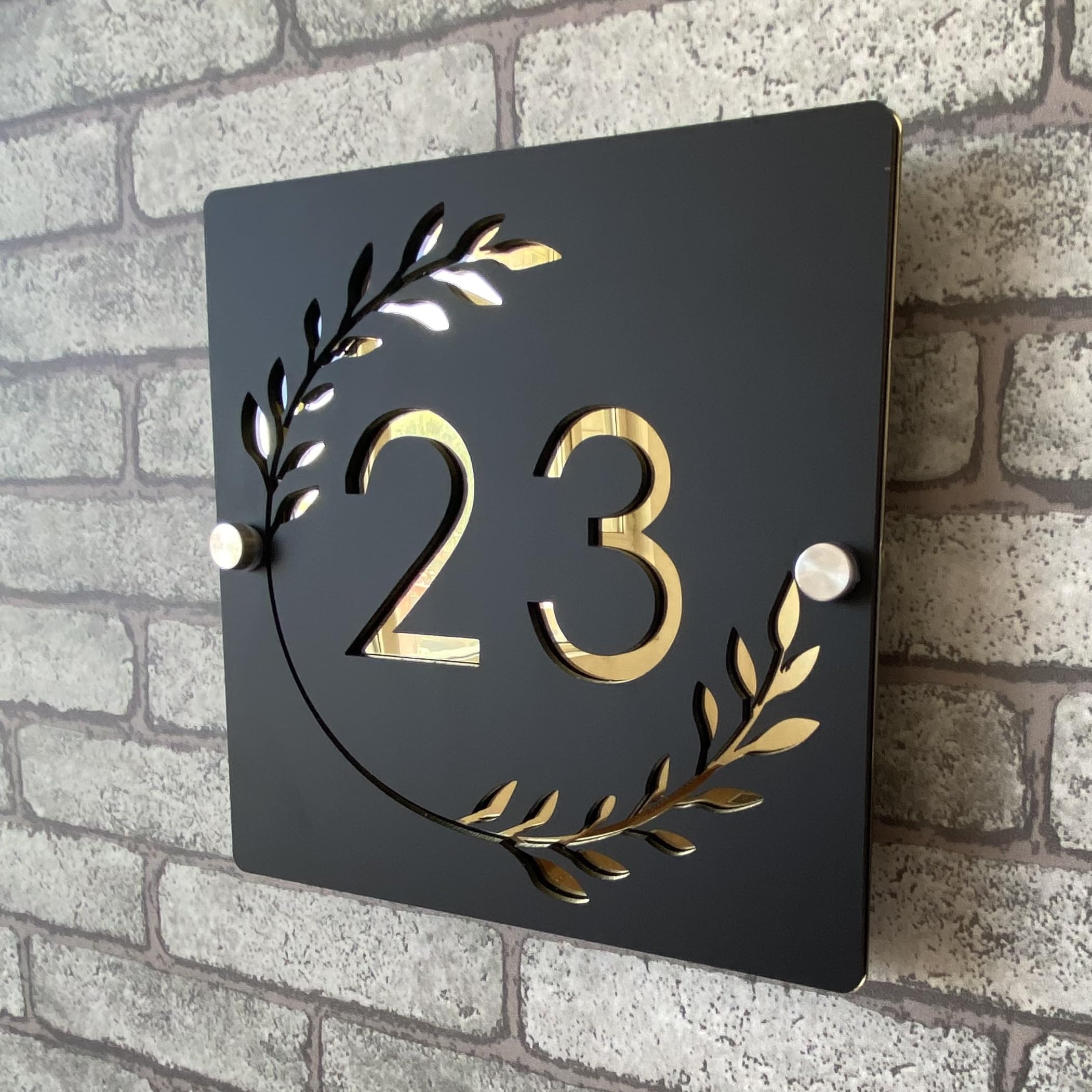 plaque numéro maison acrylique 3d