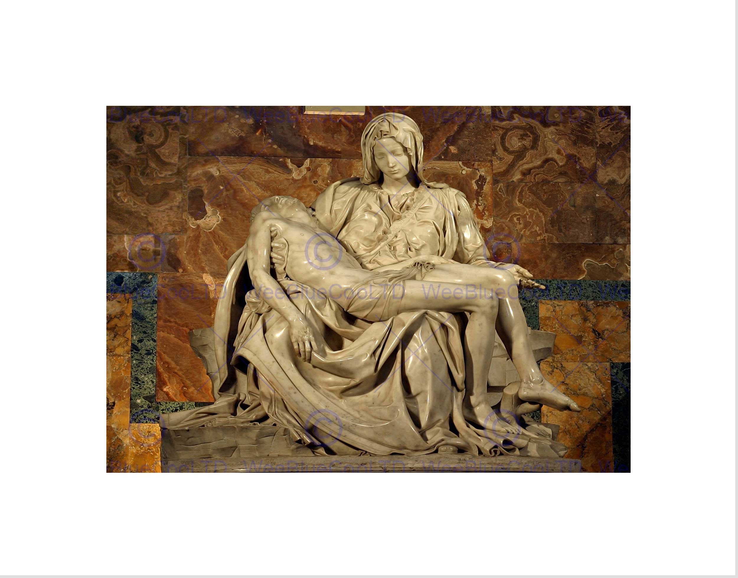 Wee Blue Coo Michelangelo Pieta 1499 Old Master Picture Wall Art Print