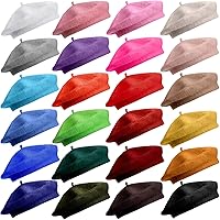 Honoson 24 Pack Wool French Berets for Women Girls - Pumpkin Artist Hats, Solid Colors for Fall Winter Holidays, Birthdays Halloween