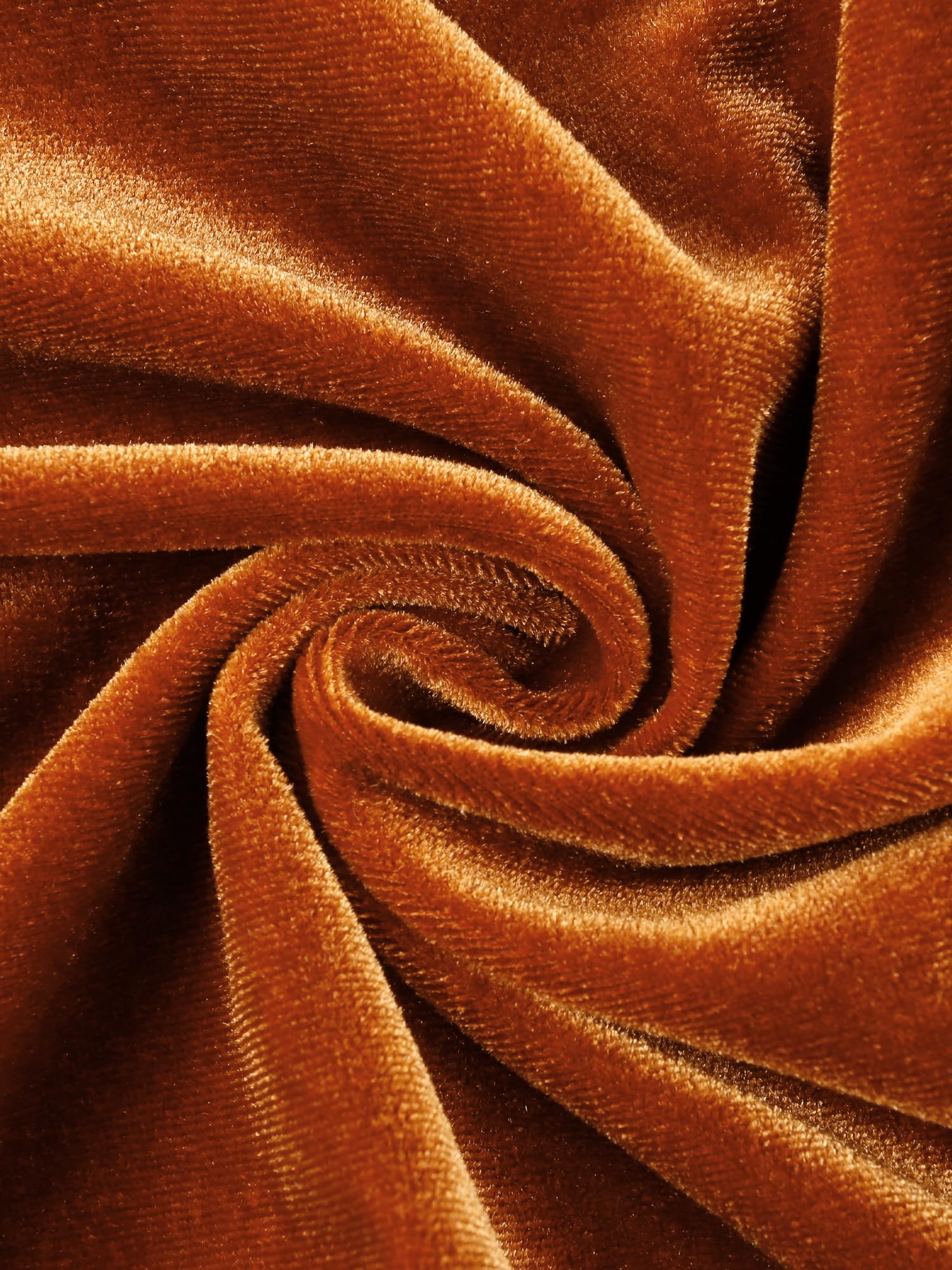 Allegra K Boléro court à manches longues en velours pour femme, caramel, Large