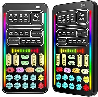 Trocador de voz portátil portátil para jogos, 10 escalas, ajustável, multifuncional, disguiser de som, mini trocador de voz com 8 efeitos sonoros para PS4, Live, PC