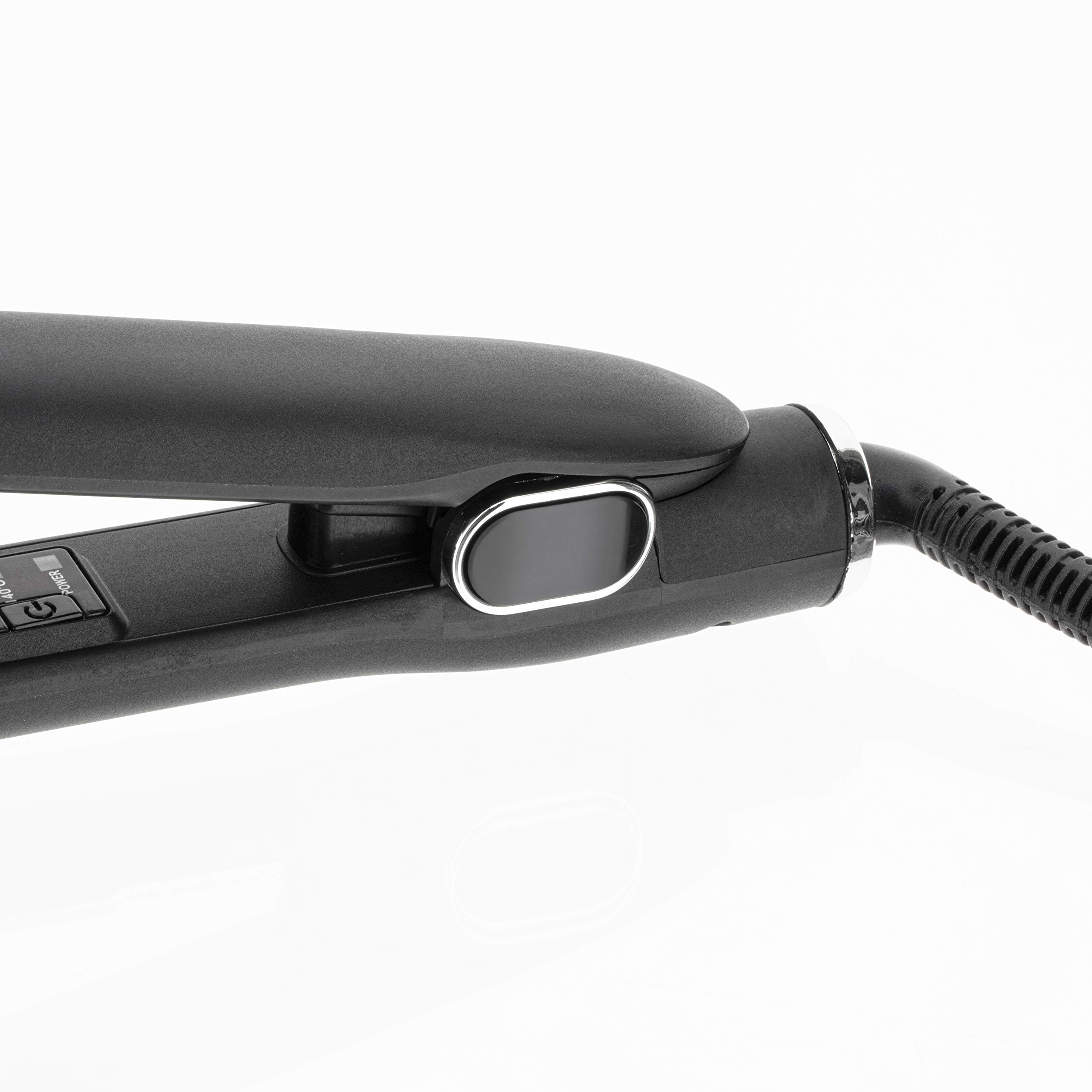 GAMMAPIU' Piastra per Capelli Keratin Glory, Piastra Capelli Professionale, Trattamenti alla Cheratina, Capelli Luminosi, 6 Regolazioni Calore, Autospegnimento (Nero)