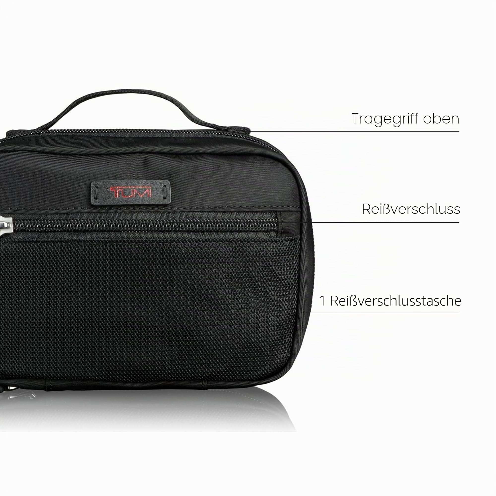 TUMI Gepäckzubehörtasche – Reise-Kulturbeutel für Damen und Herren, Schwarz, Small, Zubehörtasche, klein