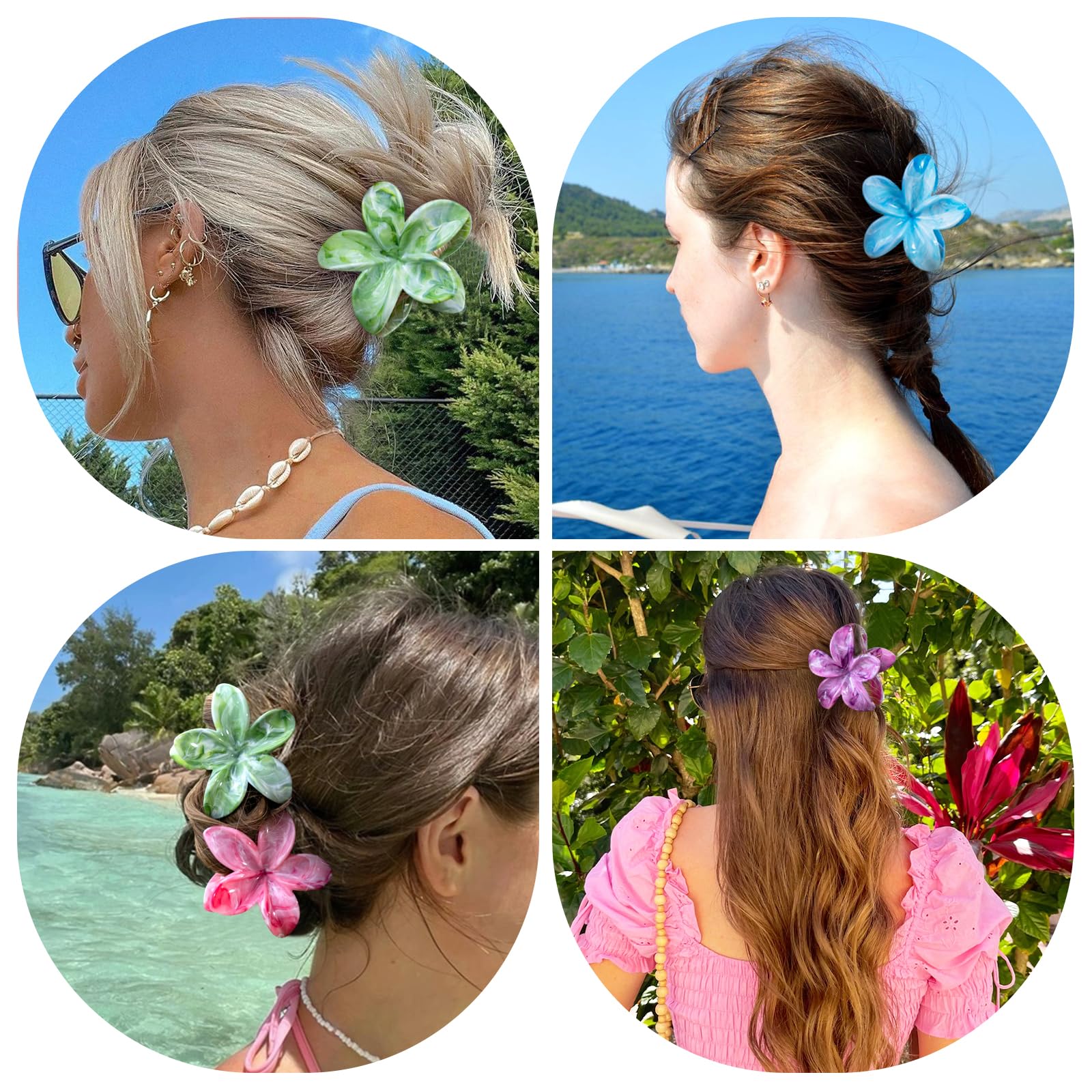 Pinzas Pelo Mujer Flor para Cabello Fino y Grueso, Accesorios Peinar