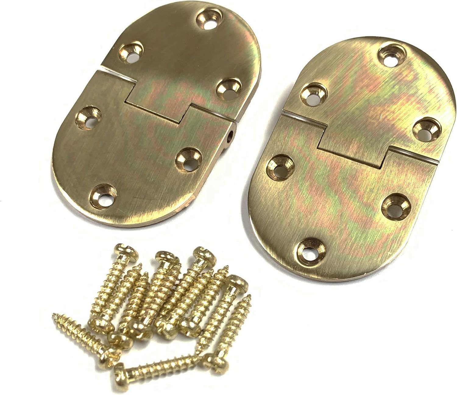 Butler Tray Folding Table Hinge with Locking Spring, Solid Brass, 90 Degree Opening Angle - 2 Pack