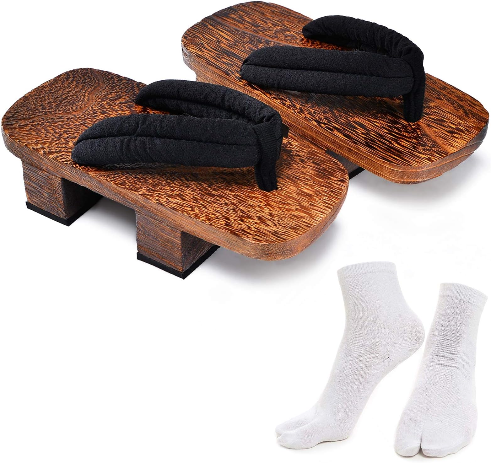 Japanese Wooden Clogs with Tabi Socks For Men Women
