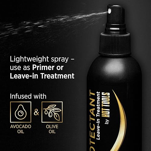 Miniatura 4 de Hot Tools Spray de tratamiento sin enjuague protector contra el calor del cabello, 8 onzas