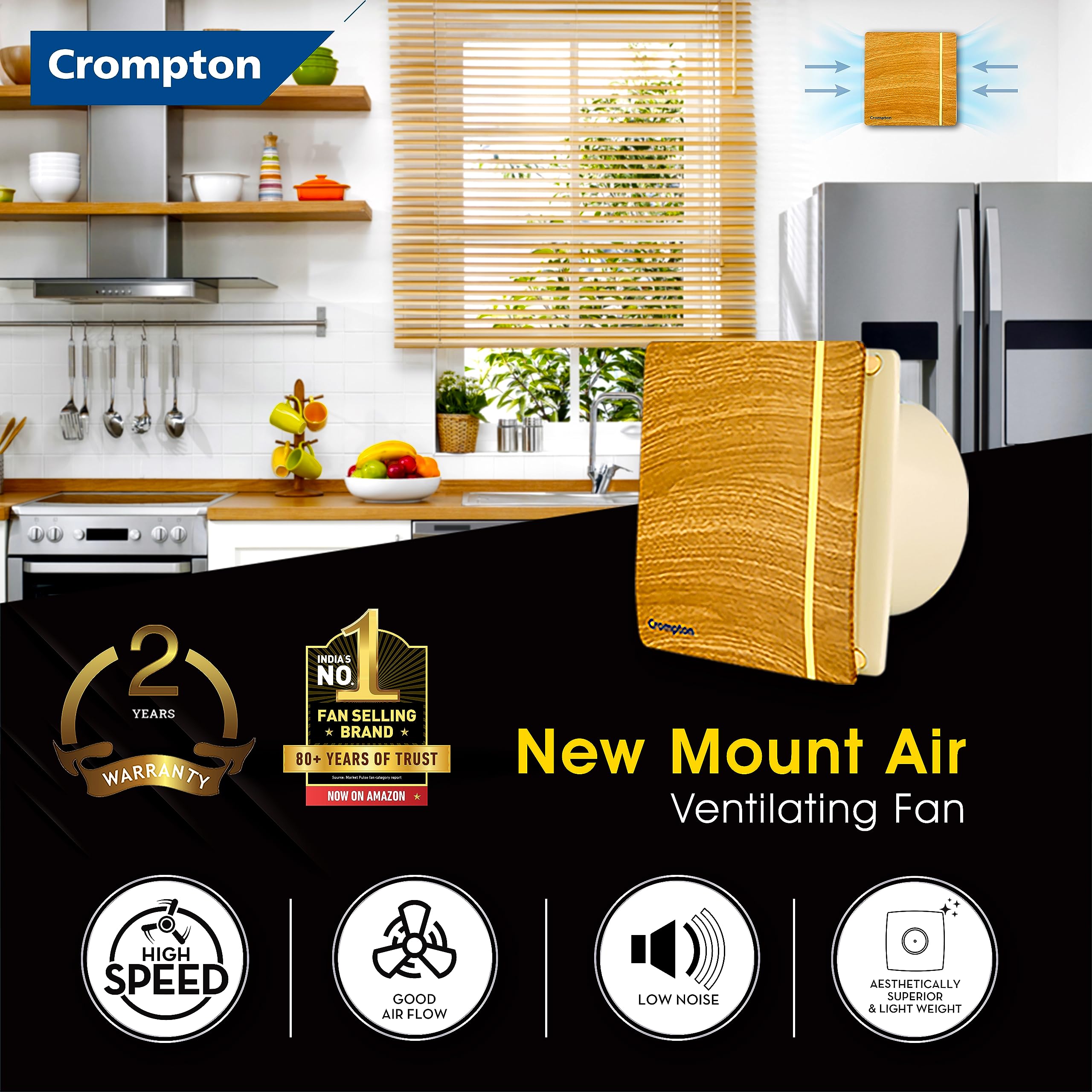 Crompton Mount Air New 6" Wood
