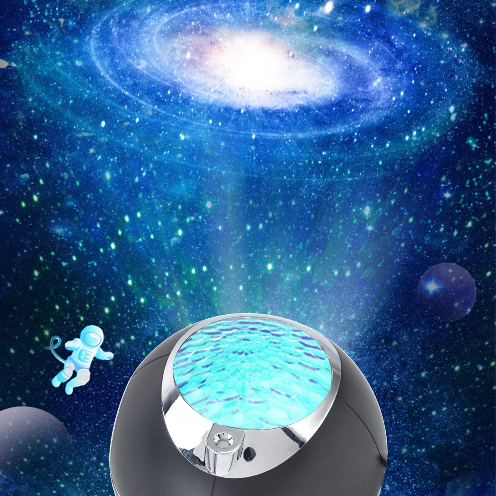 BigKing Lampa projektora gwiazd, lampa projektora gwiazd, kolorowy dotykowy pilot zdalnego sterowania, projekcja czasu, muzyka nocna lampka nocna na imprezy dla dzieci
