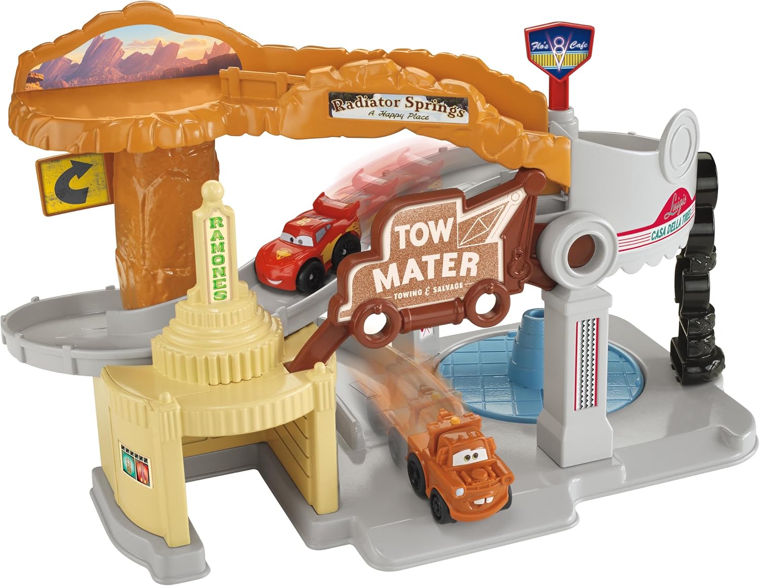 Amazon Crazy 🔥 Deals Fisher-Price Little People Wheelies: Cars Radiator Springs Playset