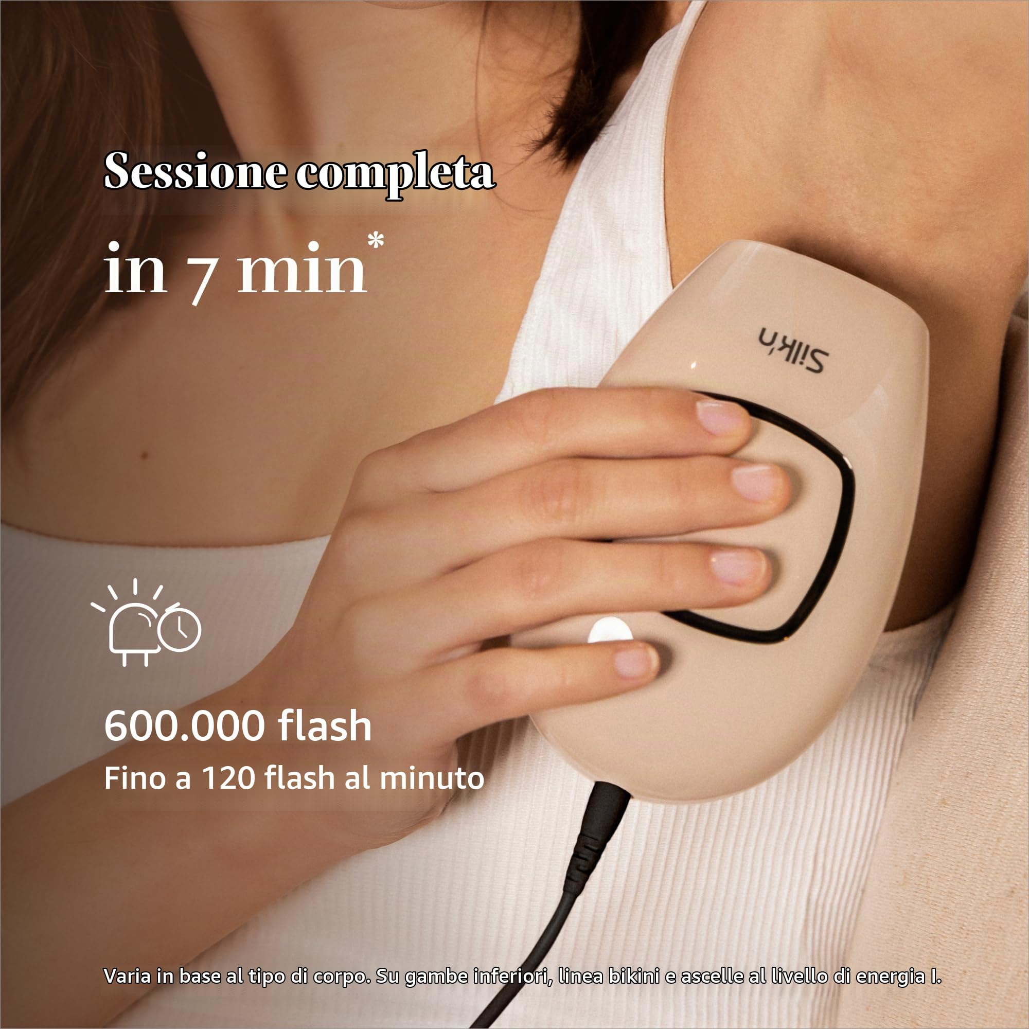 Silk'n Epilatore luce pulsata I Infinity Fast | Dispositivo Di Epilazione A Luce Pulsata corpo e viso con tecnologia eHPL I Per tutti i toni di pelle I Ultrarapido, 600k Flash