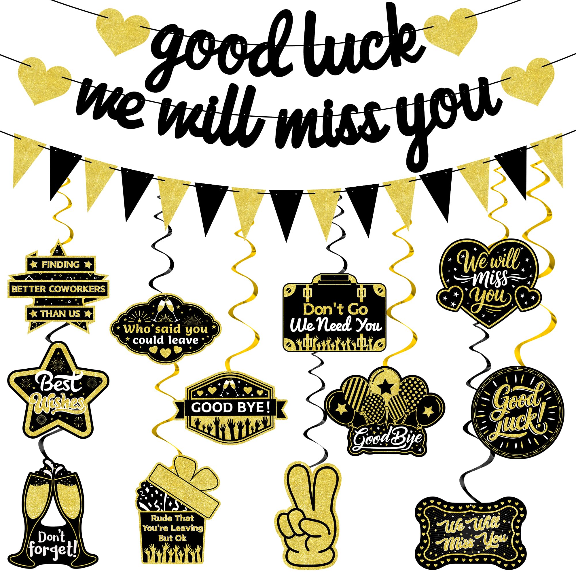 RMMD Sorry Your Leaving Decorations for Colleagues, Coworker Leaving Party Decorations, Finding Better Coworkers than Us, Good Luck We Will Miss You Banner, Retirement Farewell Banner Party Decoration