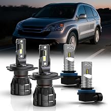MZS Off-road Use Light Bulbs, Fit For CRV CR-V2007-2014 Bulbs, 5X Super Brighter Real 11 Mini Size 6500K White Light w/Fast Cooling Fan, Plug & Play, Fog Bulbs of 4