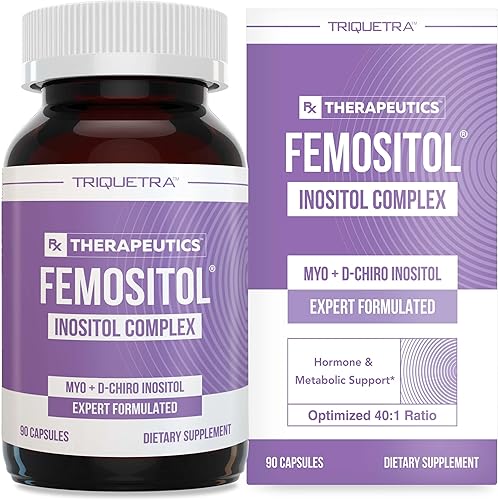 Suplemento de inositol | Complejo de mio-inositol y D-Chiro Inositol - Proporción 40:1 clínicamente validada (vitamina B8) | Equilibrio hormonal y