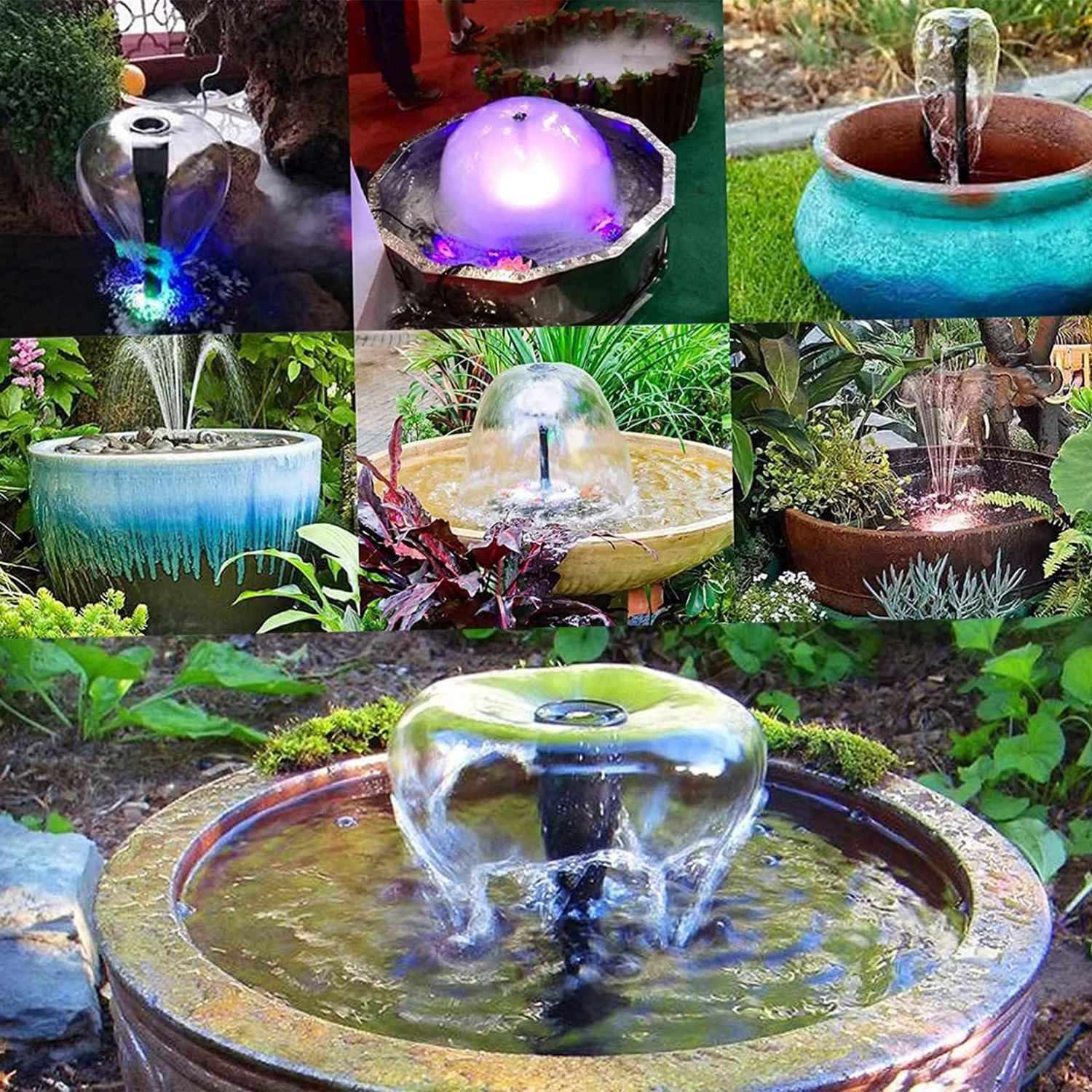 Brunnenpumpen-Düsen-Set, Springbrunnen-Pumpendüse, Wassersprühköpfe, Teich, Tauchpumpe, Pool L