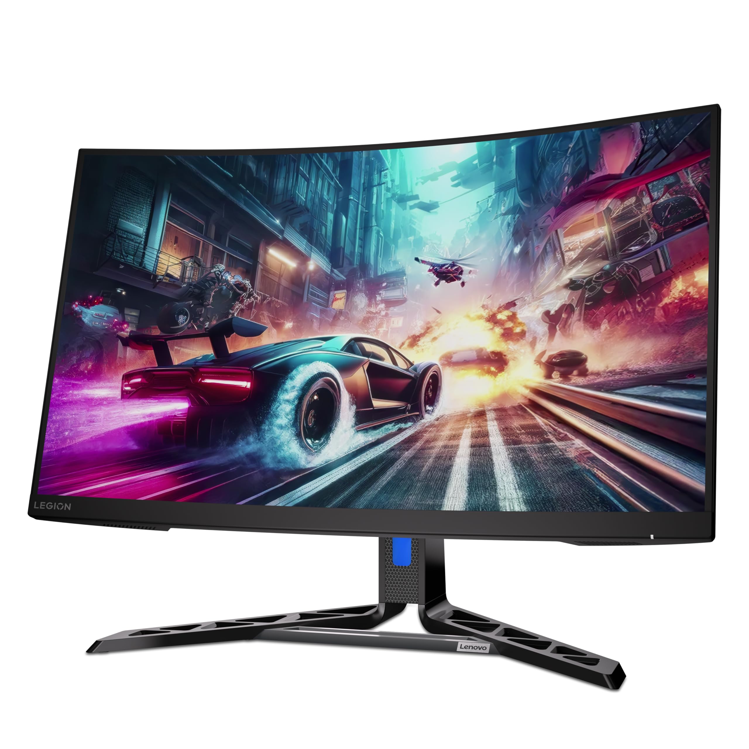 Lenovo Legion R32qc-30 - Écran Gaming de 31.5" Incurvé avec Eyesafe (QHD, VA, 180Hz, 0.5ms, HDMI+DP, Cable DP, AMD FreeSync, Haut-parleurs) Réglage en Inclinaison - Noir