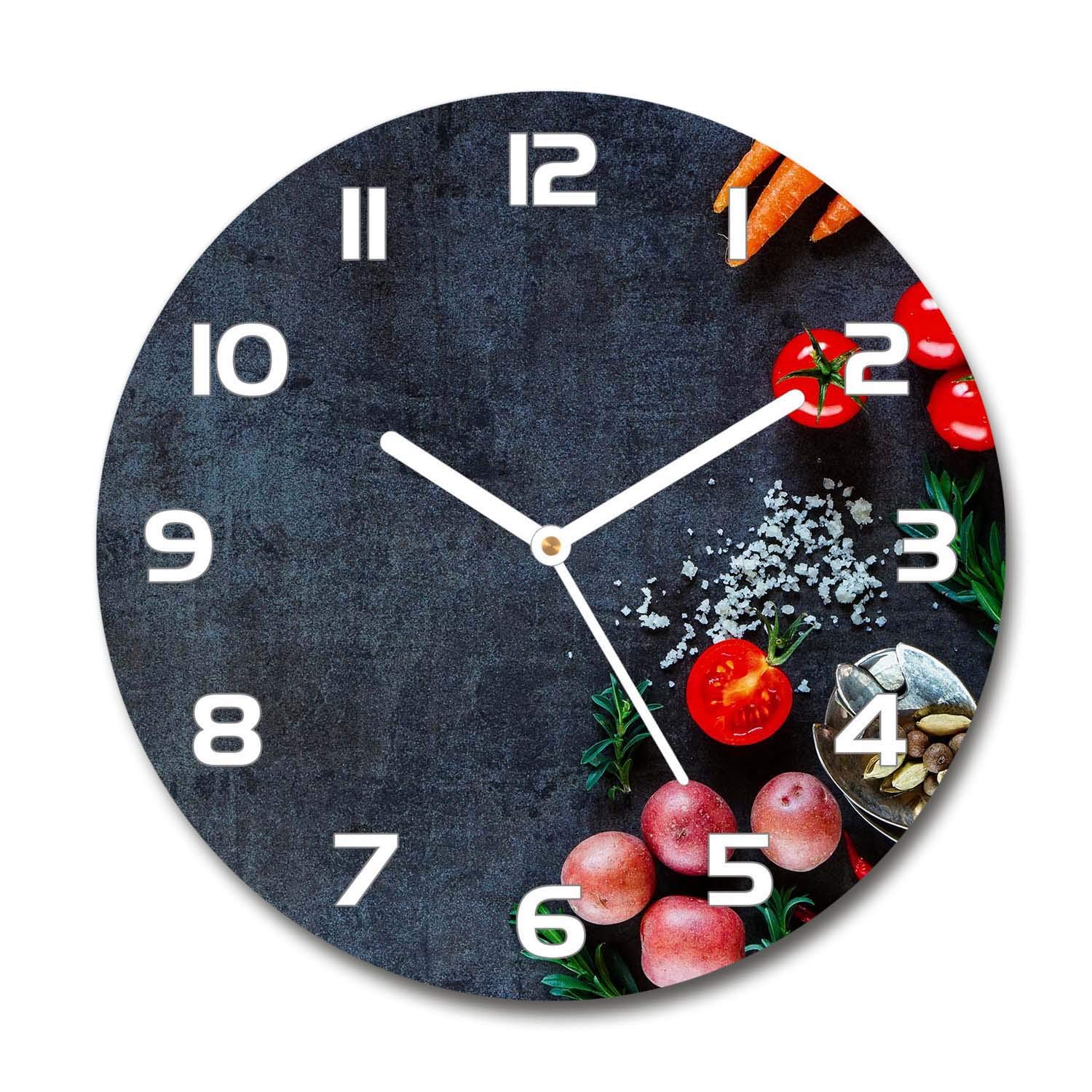 Horloge en Verre 60x60cm Tulup Silencieuse sur Pied Salon Design Impression