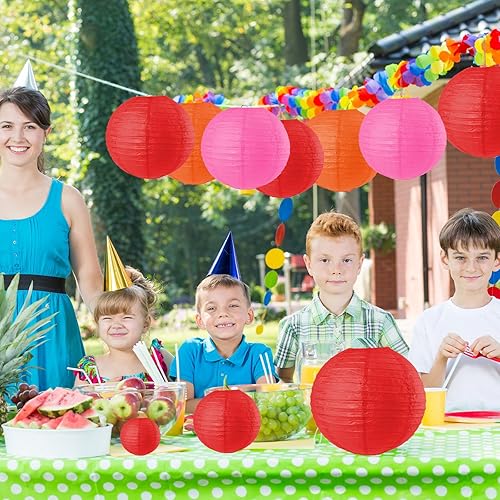 Miniatura 3 de 15 linternas de papel, linternas redondas de papel chinas, linternas de papel redondas para colgar en bodas, fiestas de cumpleaños, baby shower