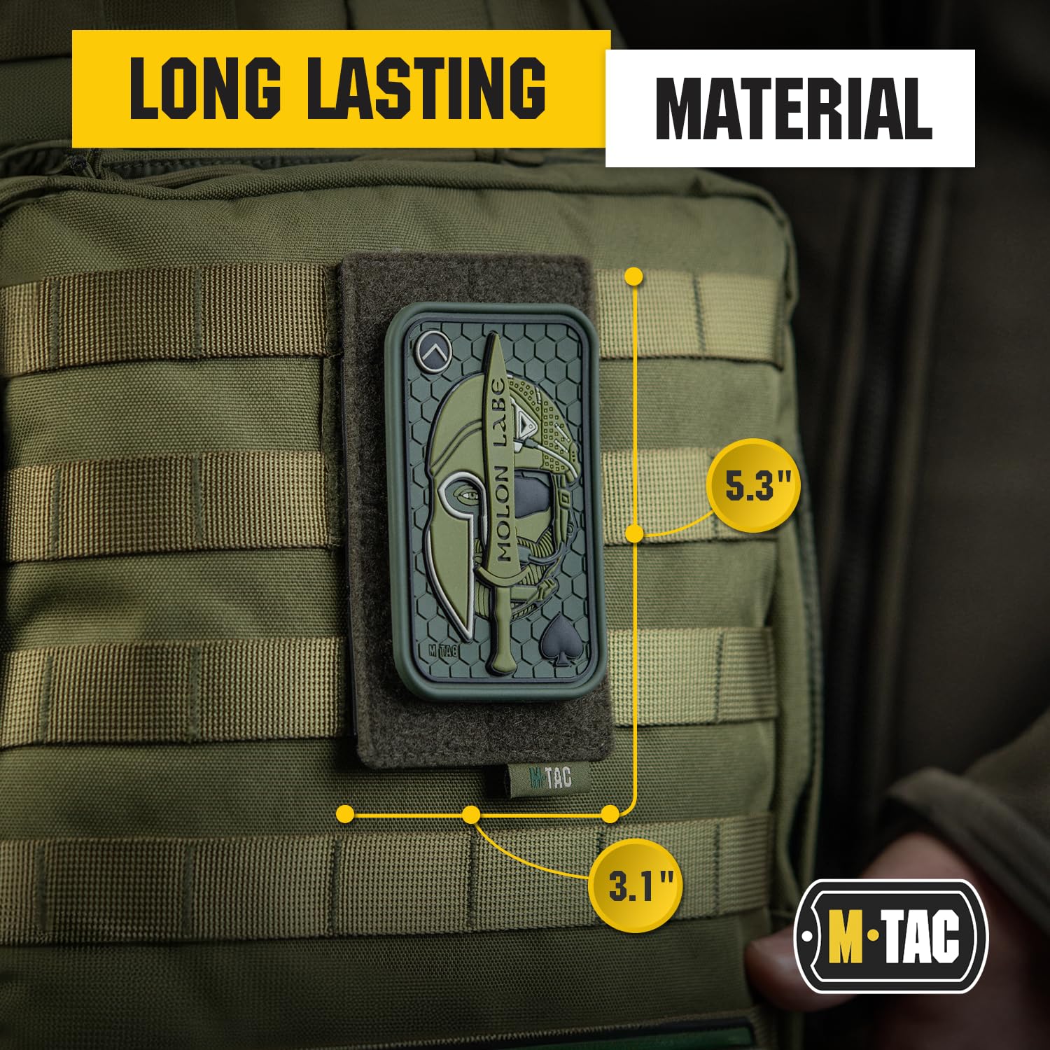 M-Tac Tactical Morale Patch Hook And Loop Display Board Molle, Jacky's, 80 x 135