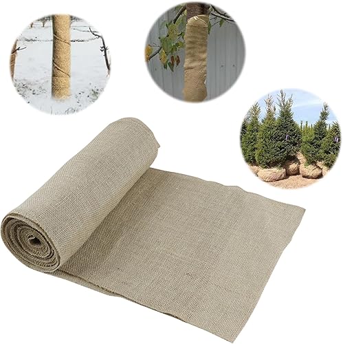 Bolsas de arpillera de 13.8 pulgadas x 32.8 pies, protectores de plantas para invierno, cubiertas de arpillera para plantas, protección contra