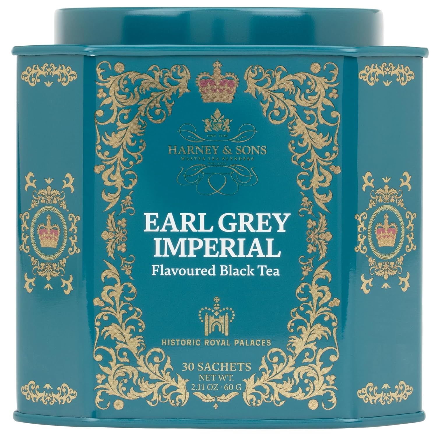 Product image of Harney & Sons HRP Earl Grey Tea, 30 Sachets, HRP Earl Grey Imperial (Tin Design May Vary)
