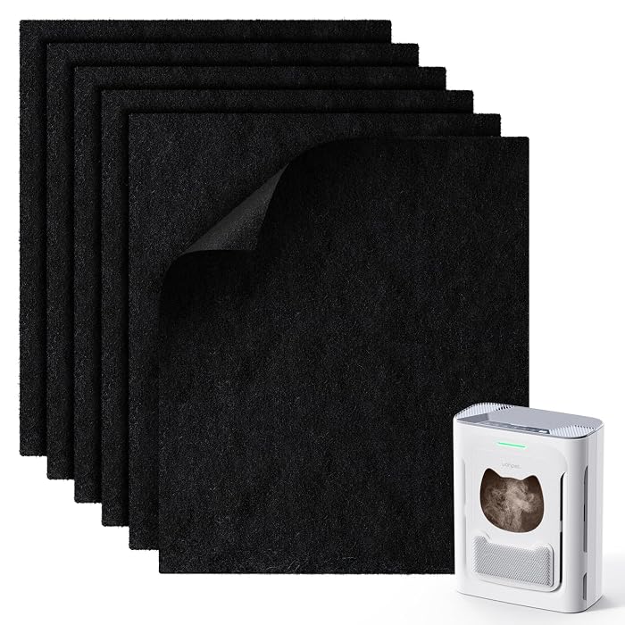 uahpet 6-Pack Washable Pre-Filters, Compatible with uahpet Air Purifier Slim & Mate, Replacement Filters to Trap Pet Hair, Fur, Dander, Dust