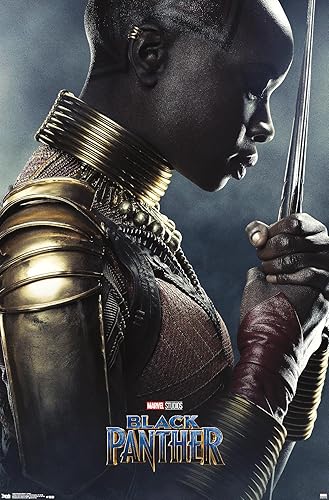 Trends International Marvel Cinematic Universe Black Panther Okoye - Póster de pared de una hoja, 22.375 x 34 pulgadas, versión premium sin marco