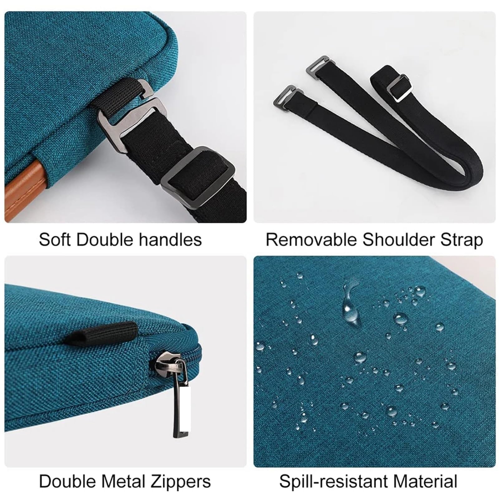 Funda impermeable a prueba de golpes for ordenador portátil, bolso hombro, funda protectora for 10", 11", 13", 14", 15,6", 17" para Portátil de 15,6