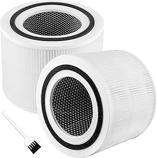 Core 300 Replacement Filter for LEVOIT Core 300 and Core 300S Air Purifier, 2 Pack 3-in-1 H13 True HEPA Replacement Filter, Compared to Part # Core 300-RF (White)