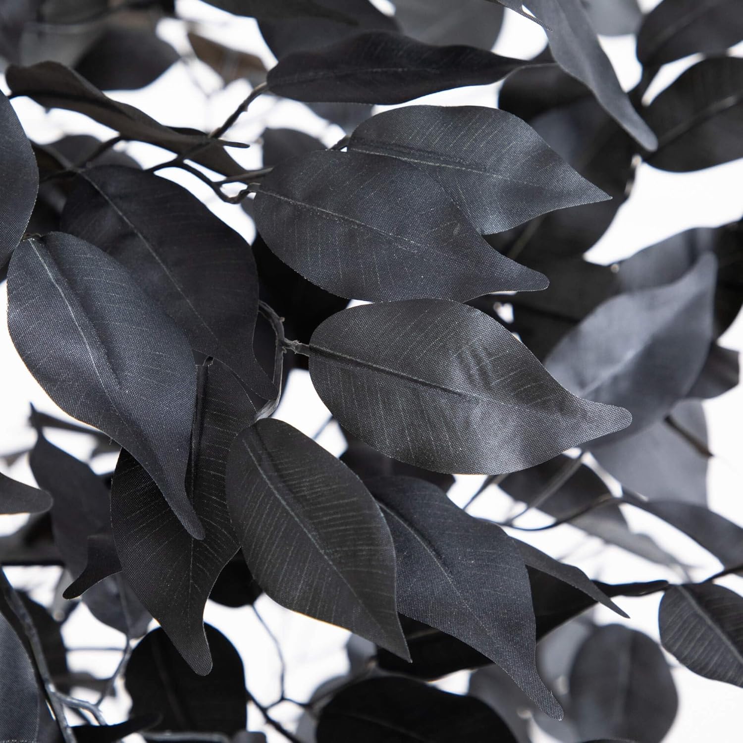 Nearly Natural 5ft Artificial Halloween Black Ficus Tree with Natural Trunk - Indoor Decor for Spooky Gatherings