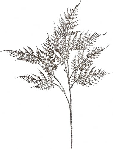 Vickerman Espárragos artificiales con purpurina champán de 29 pulgadas, incluye 4 aerosoles por paquete. Decoración navideña, amarillo, 4 unidades